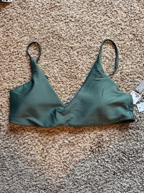 J. Crew Olive Green Triangle Bikini Top